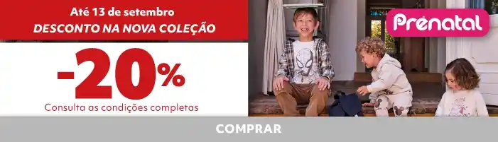20% desconto na Nova Coleção | Back to School | Prenatal