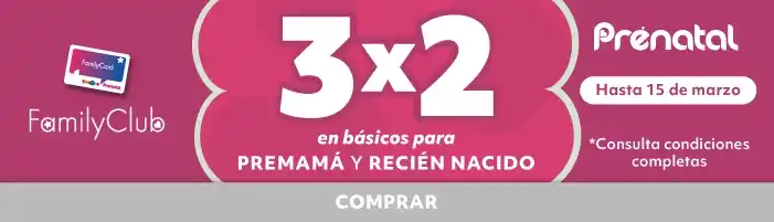3x2 en Moda para Premamá y Recién Nacido | Prénatal