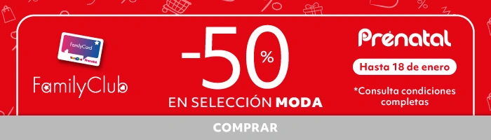 -50% en selección Moda | Family Club | Prénatal