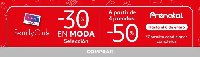 Hasta -50% en selección Moda | Family Club | Prénatal