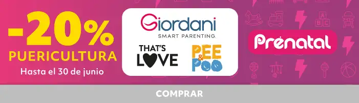 -20% descuento directo en Puericultura Giordani, That´s Love y The Pee & The Pool