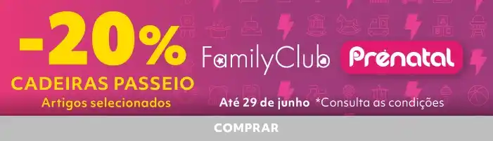 PROMO FLASH! 20% desconto direto em cadeiras de passeio | Prénatal