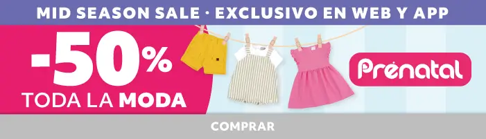 50% eN TODA la moda Prénatal