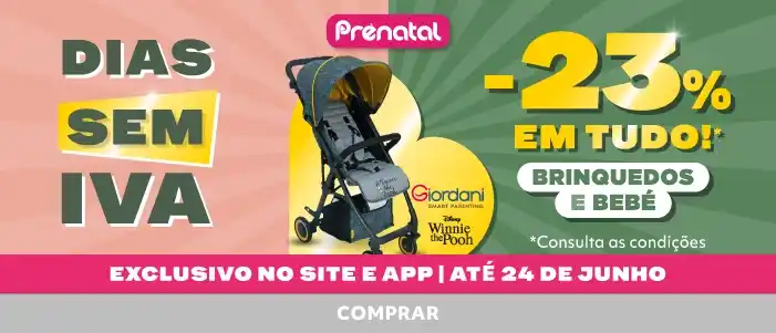Dias SEM IVA | 23% desconto direto en brinquedos e bebé | Prénatal