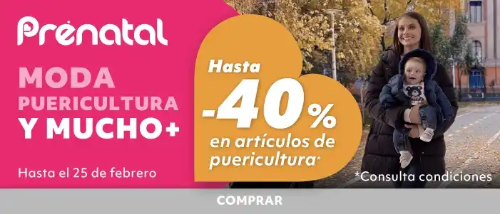 Hasta 40% de descuento directo en articulos seleccionados | Folleto de febrero de Prenatal
