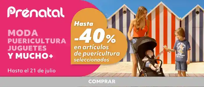 Hasta 40% de descuento directo en articulos de Puericultura seleccionados