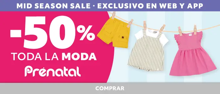 50% eN TODA la moda Prénatal