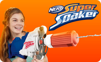 Nerf - Lançador motorizado Double Punch com 50 dardos e 2 clipes ㅤ, Nerf