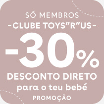 30% desconto direto Clube Toys R Us