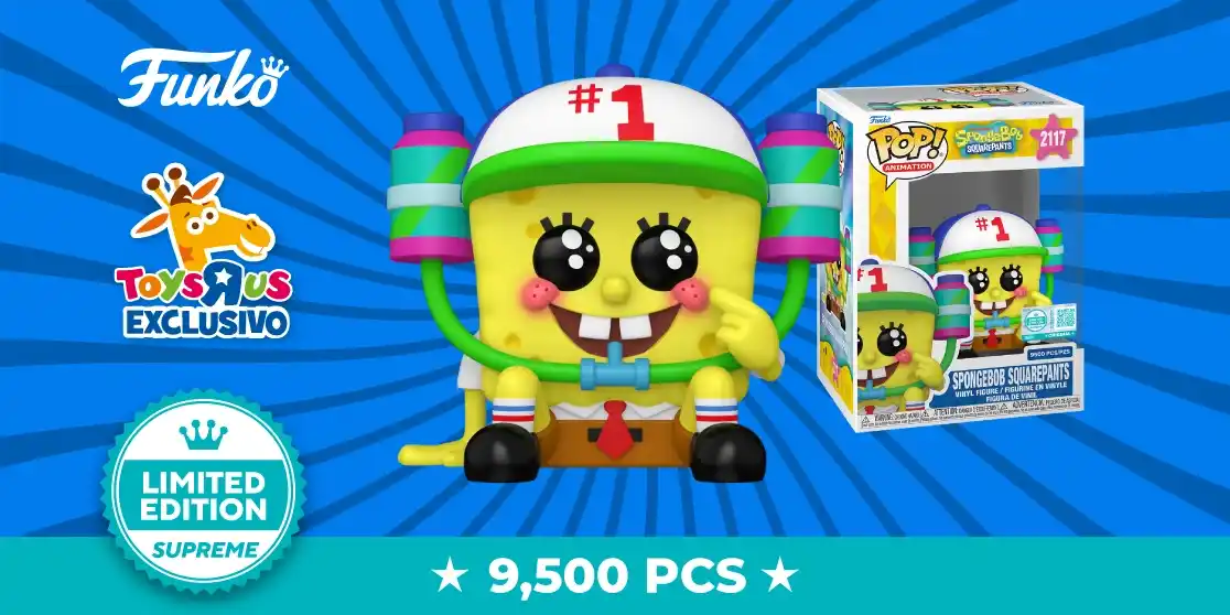 Funko Pop! SpongeBob Edición Limitada Supreme exclusivo de Toys”R”Us